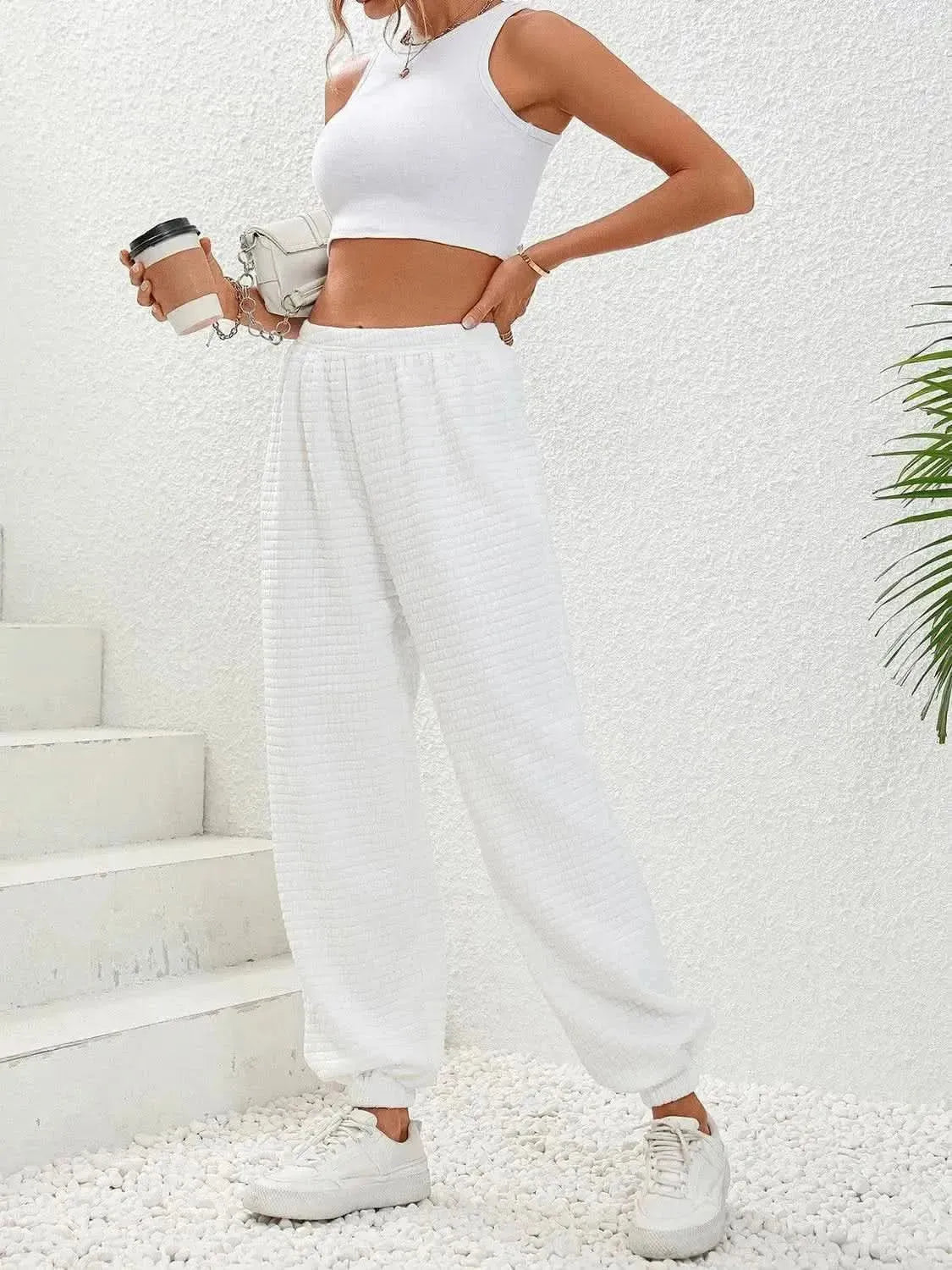 Textured Pull-On Joggers - Bad Moms Club