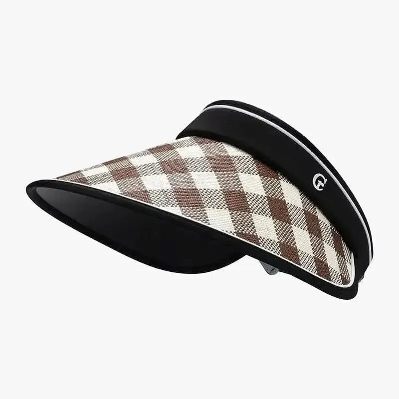 Plaid Natural Grass Adjustable Sun Hat - Bad Moms Club