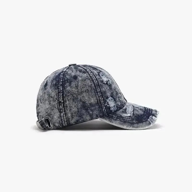 Distressed Cotton Baseball Cap - Bad Moms Club