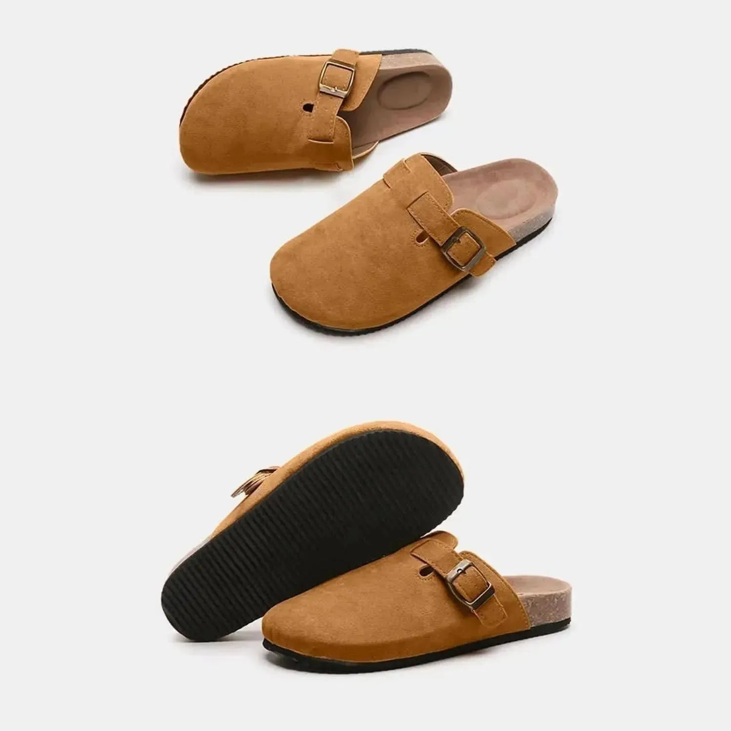 Suede Closed Toe Buckle Slide - Bad Moms Club