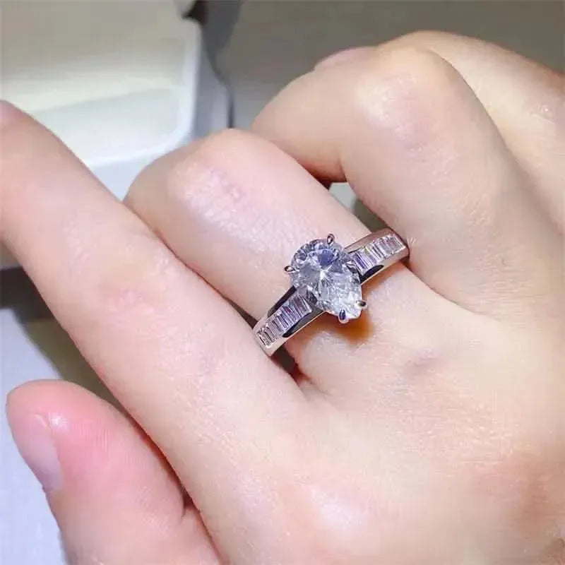 3 Carat Moissanite 925 Sterling Silver Ring - Bad Moms Club