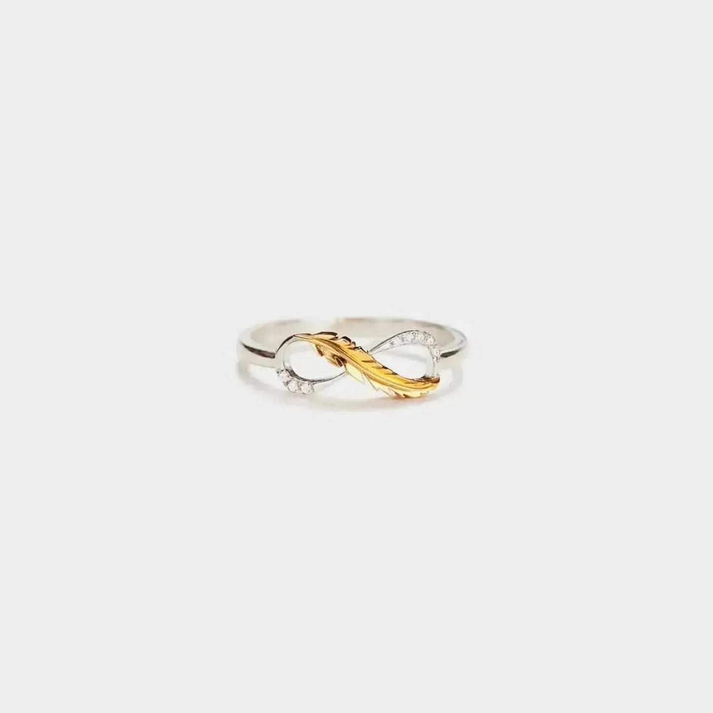 Feather 925 Sterling Silver Zircon Ring - Bad Moms Club