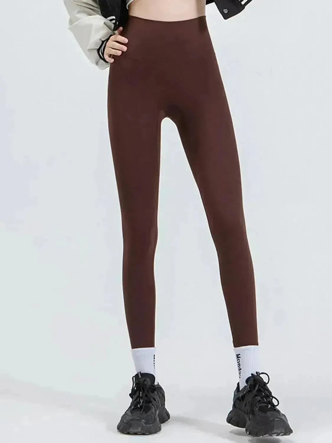 Wide Waistband Sports Leggings - Bad Moms Club