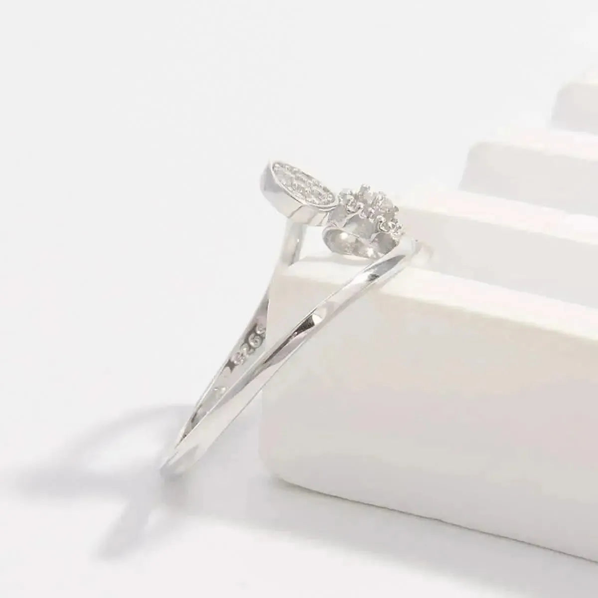 925 Sterling Silver Inlaid Zircon Ring - Bad Moms Club