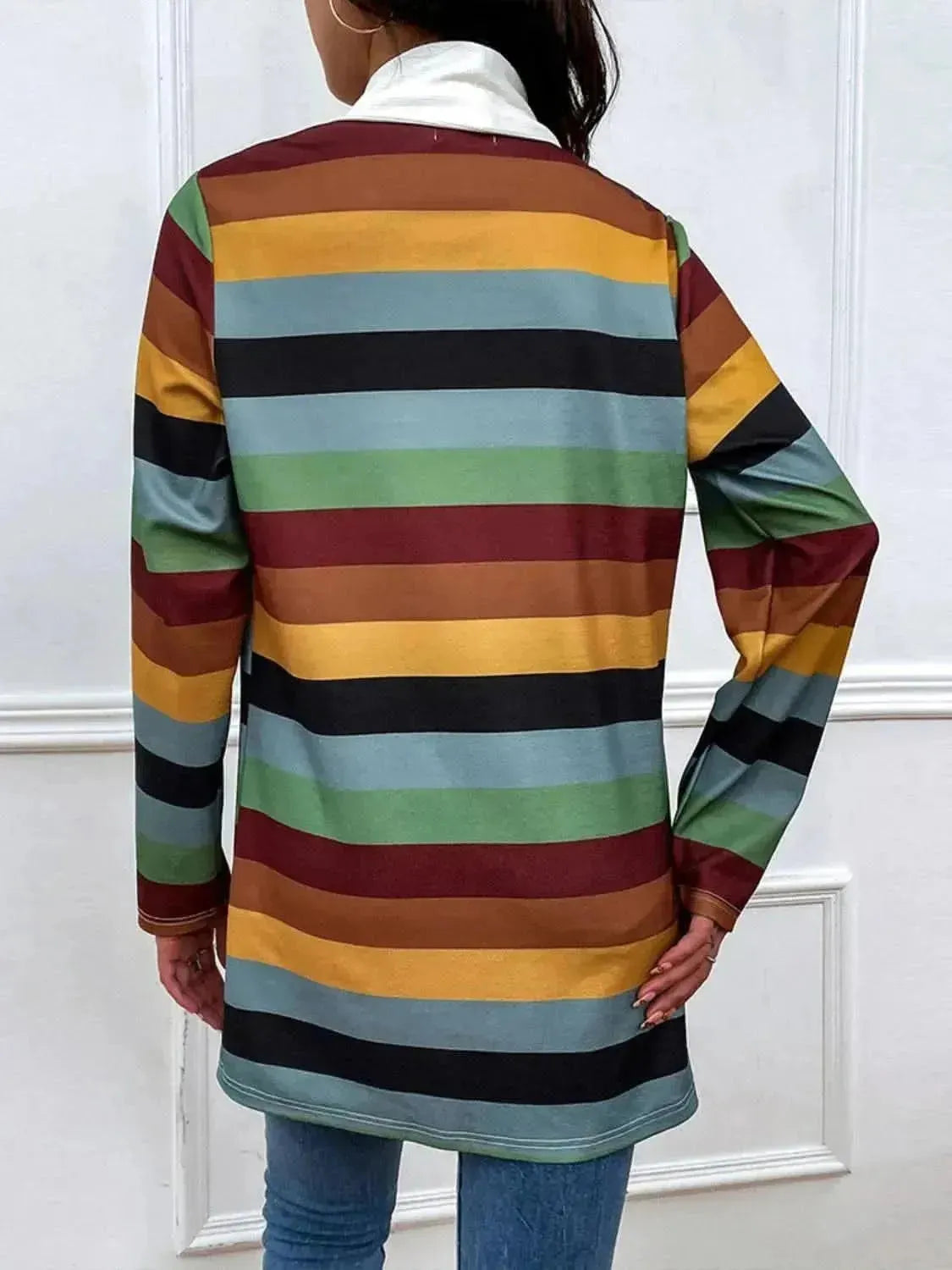 Color Block Open Front Cardigan - Bad Moms Club