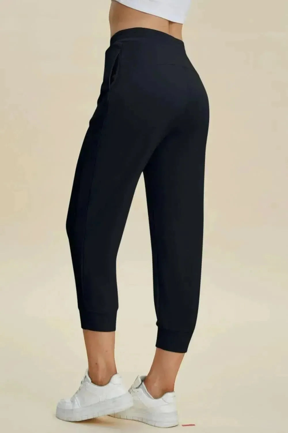 Basic Bae Full Size Air Scuba Drawstring High Waist Cropped Pants - Bad Moms Club