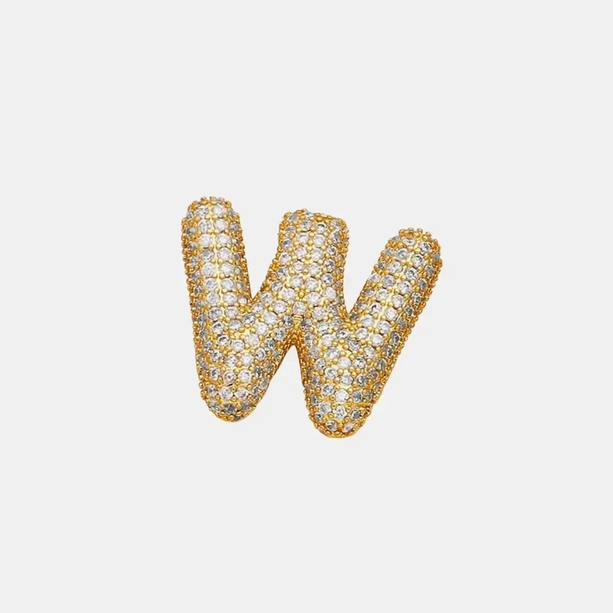Inlaid Zircon Bubble Initial Necklace - Bad Moms Club