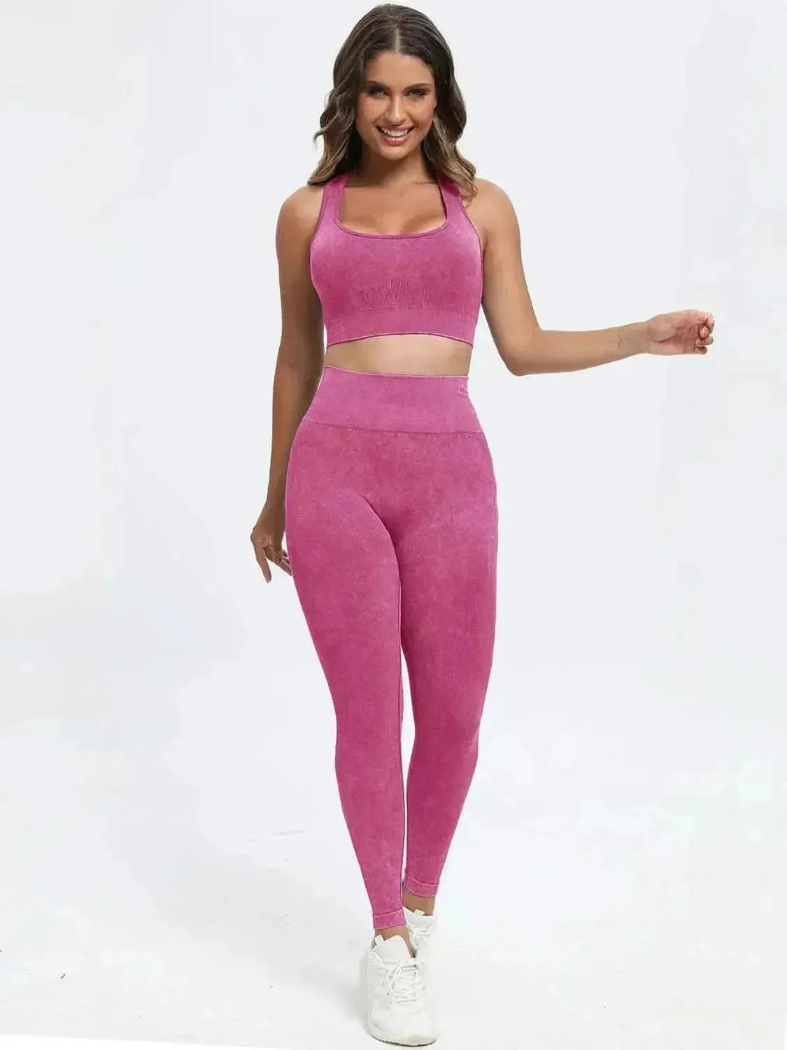 Scoop Neck Wide Strap Top and Pants Active Set - Bad Moms Club