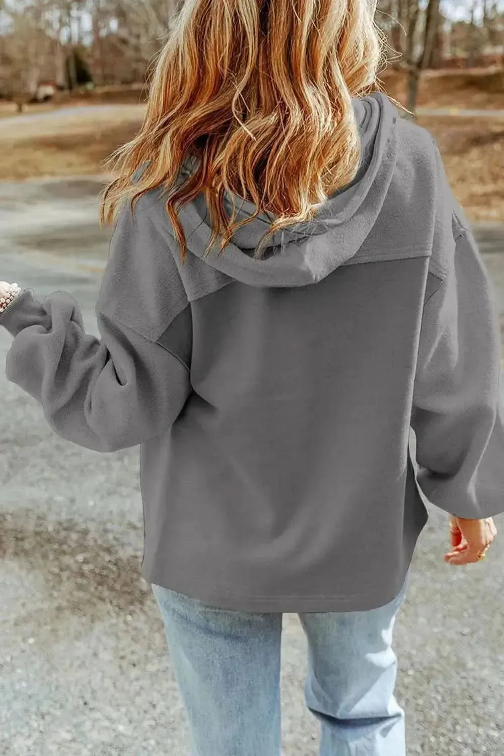 Zip-Up Drawstring Hooded Jacket - Bad Moms Club