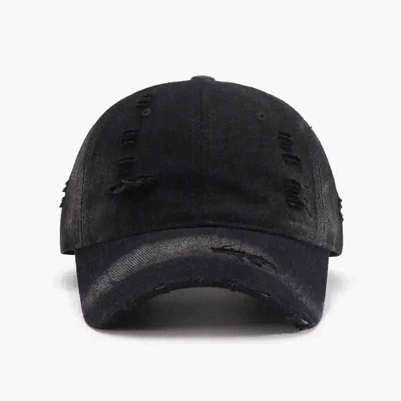 Distressed Adjustable Cotton Baseball Cap - Bad Moms Club