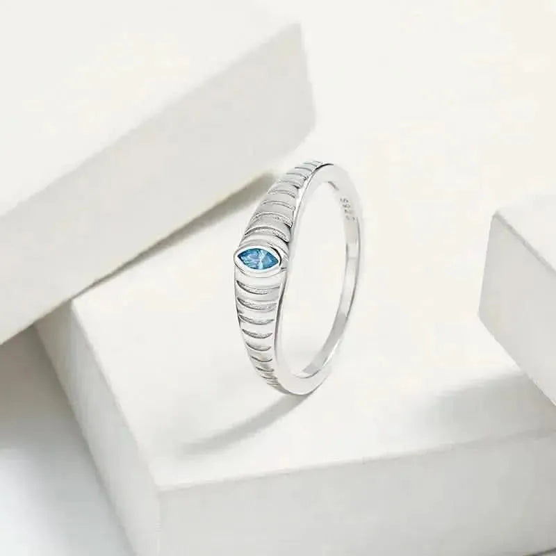 925 Sterling Silver Inlaid Zircon Ring - Bad Moms Club