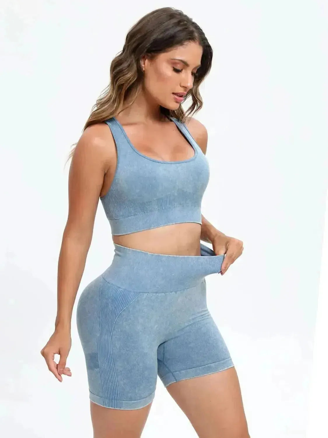 Scoop Neck Wide Strap Top and Shorts Active Set - Bad Moms Club