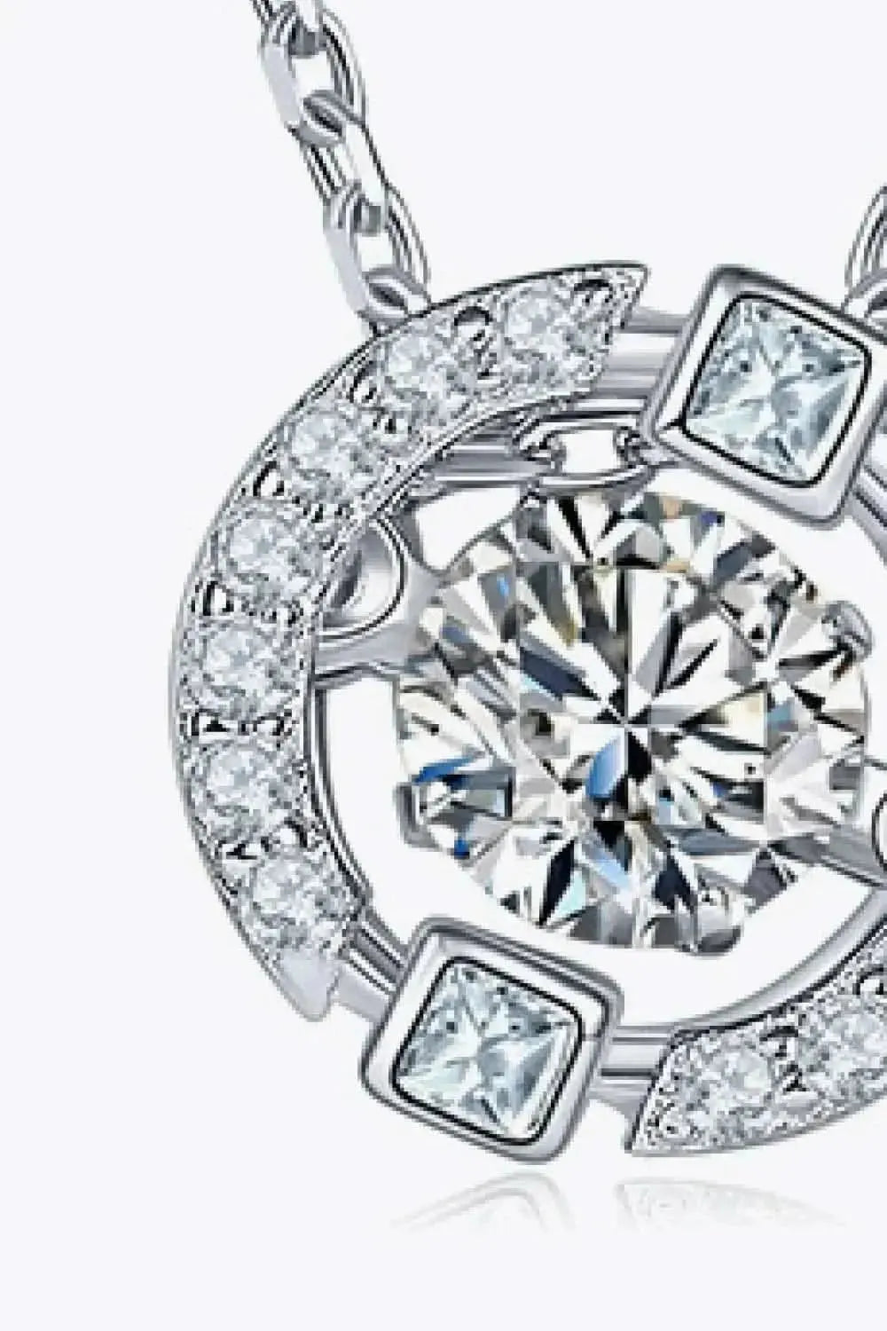 Moissanite Pendant Chain-Link Necklace - Bad Moms Club