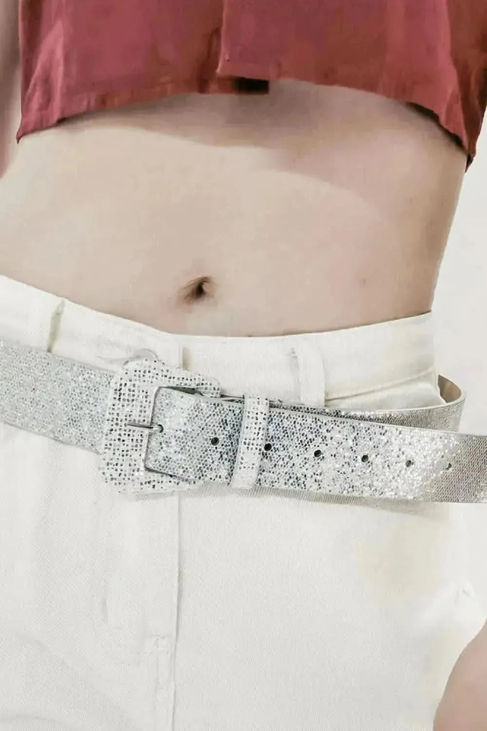Glitter PU Leather Belt - Bad Moms Club
