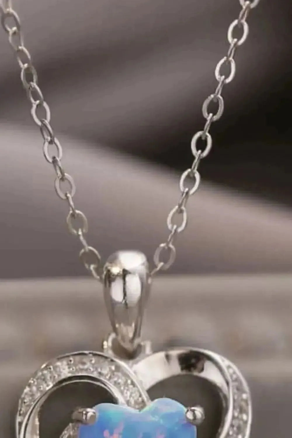 Opal Heart Pendant Necklace - Bad Moms Club