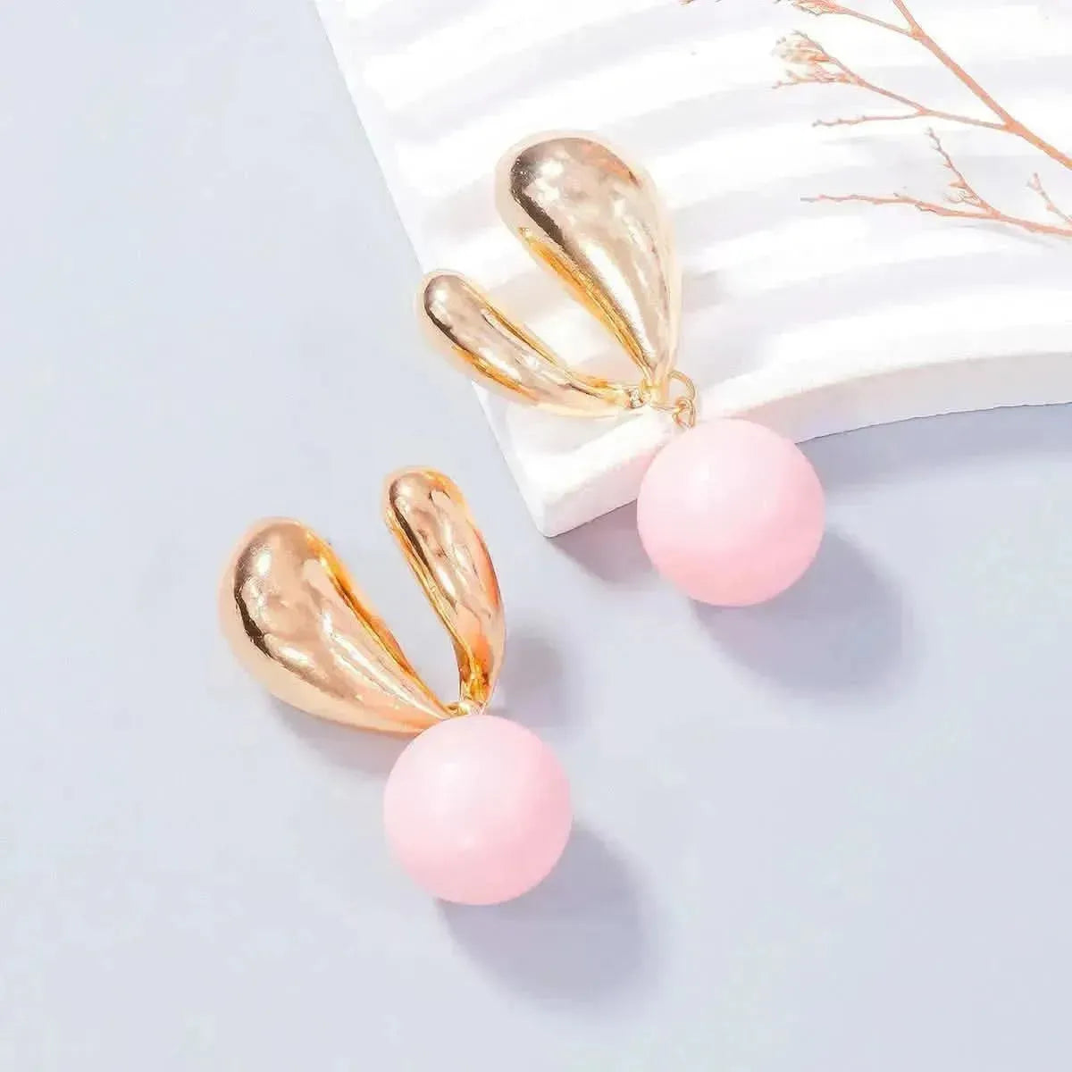 Alloy Drip Oil Bunny Earrings - Bad Moms Club