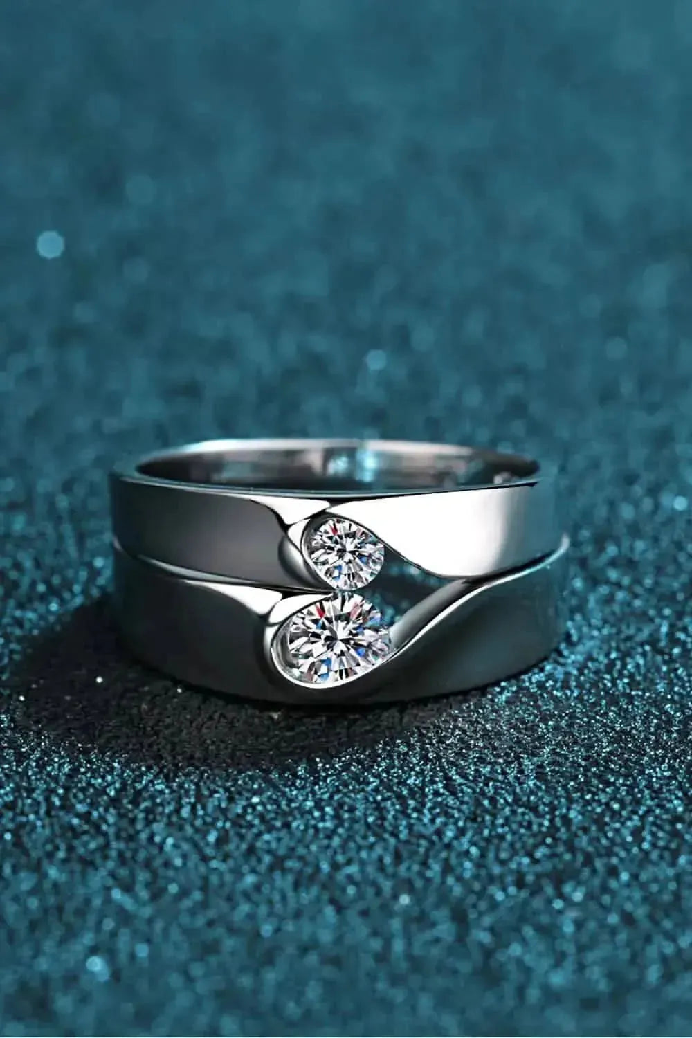 Moissanite Rhodium-Plated Ring - Bad Moms Club