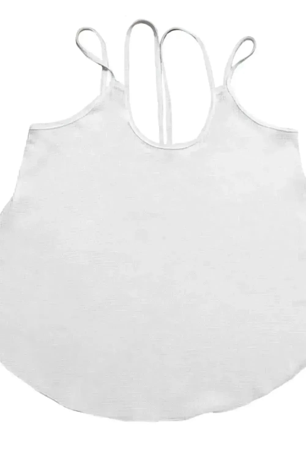 Shiny Scoop Neck Double-Strap Cami - Bad Moms Club