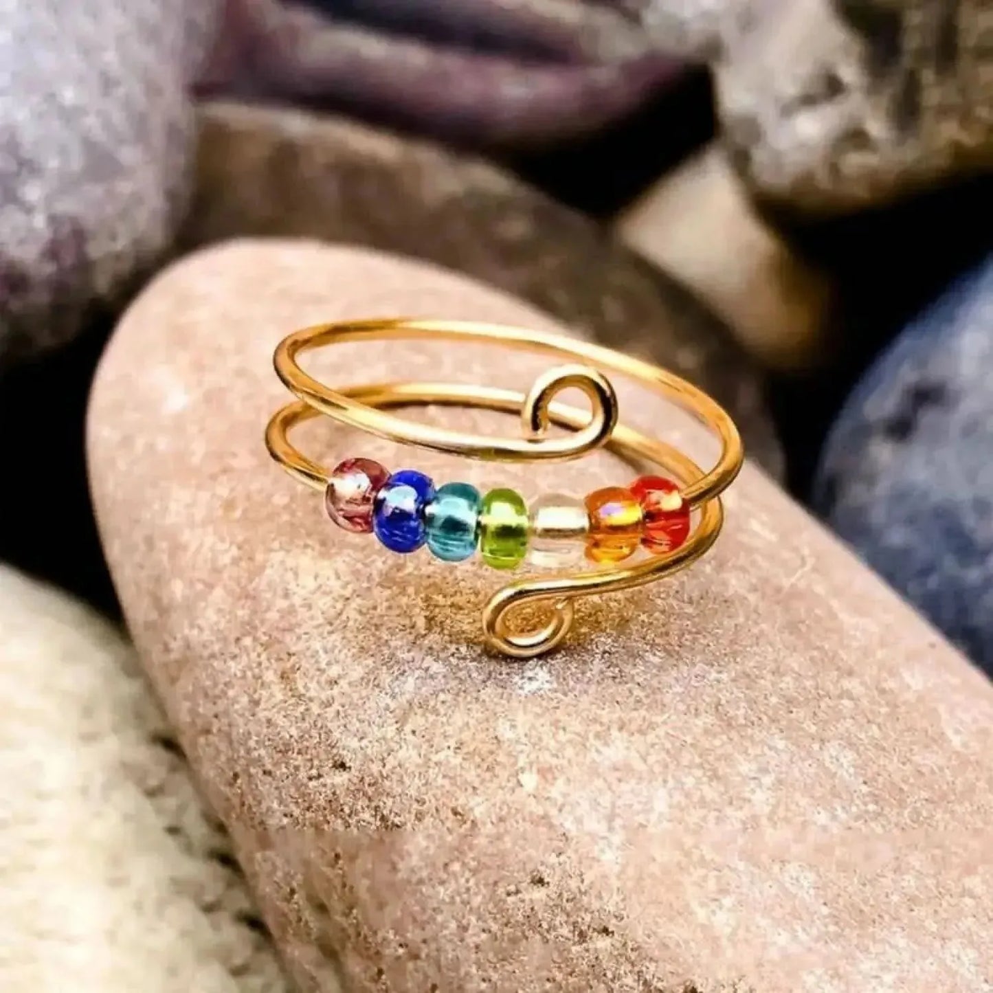 925 Sterling Silver Bead Wrap Ring - Bad Moms Club
