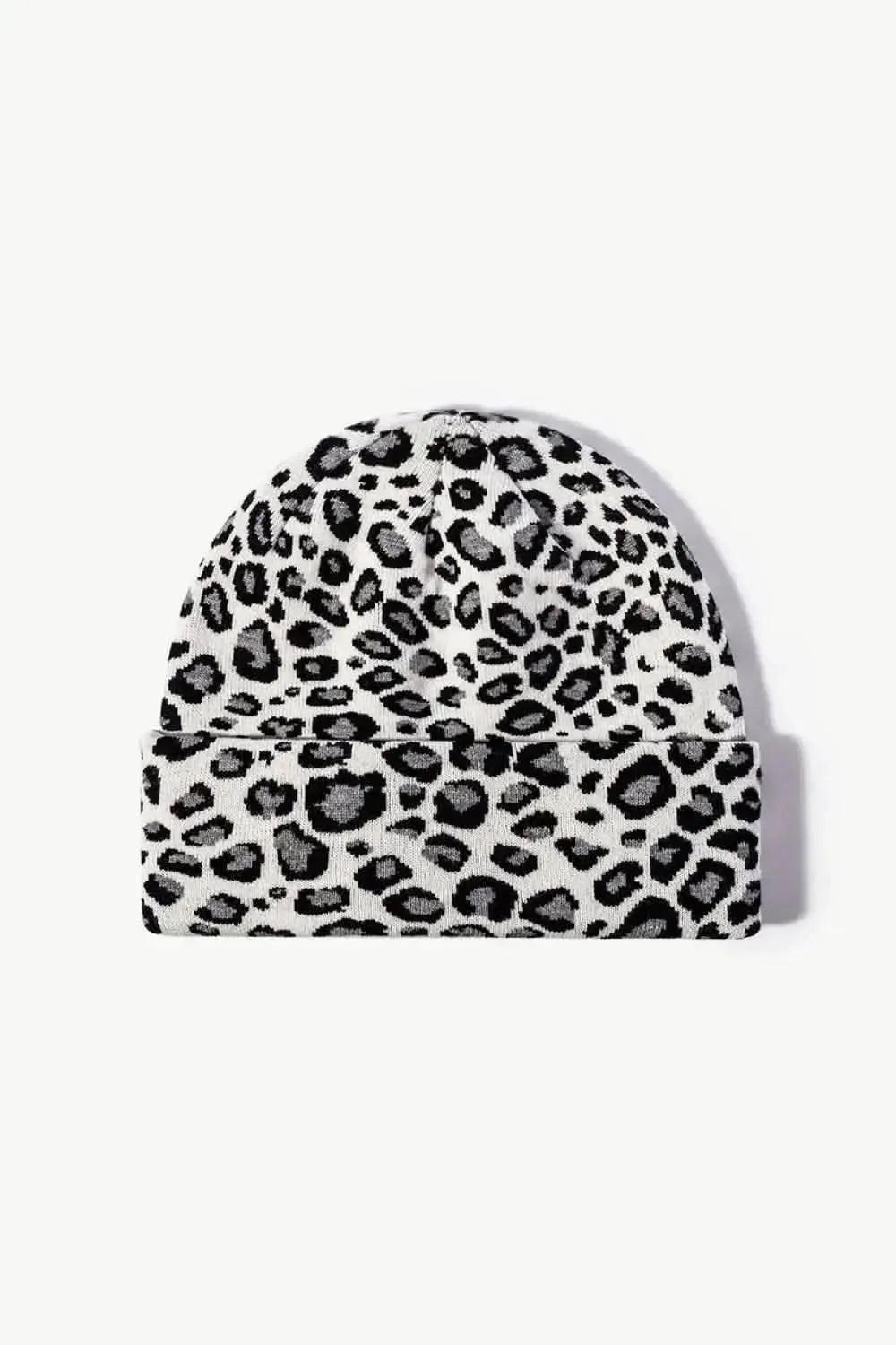 Leopard Pattern Cuffed Beanie - Bad Moms Club