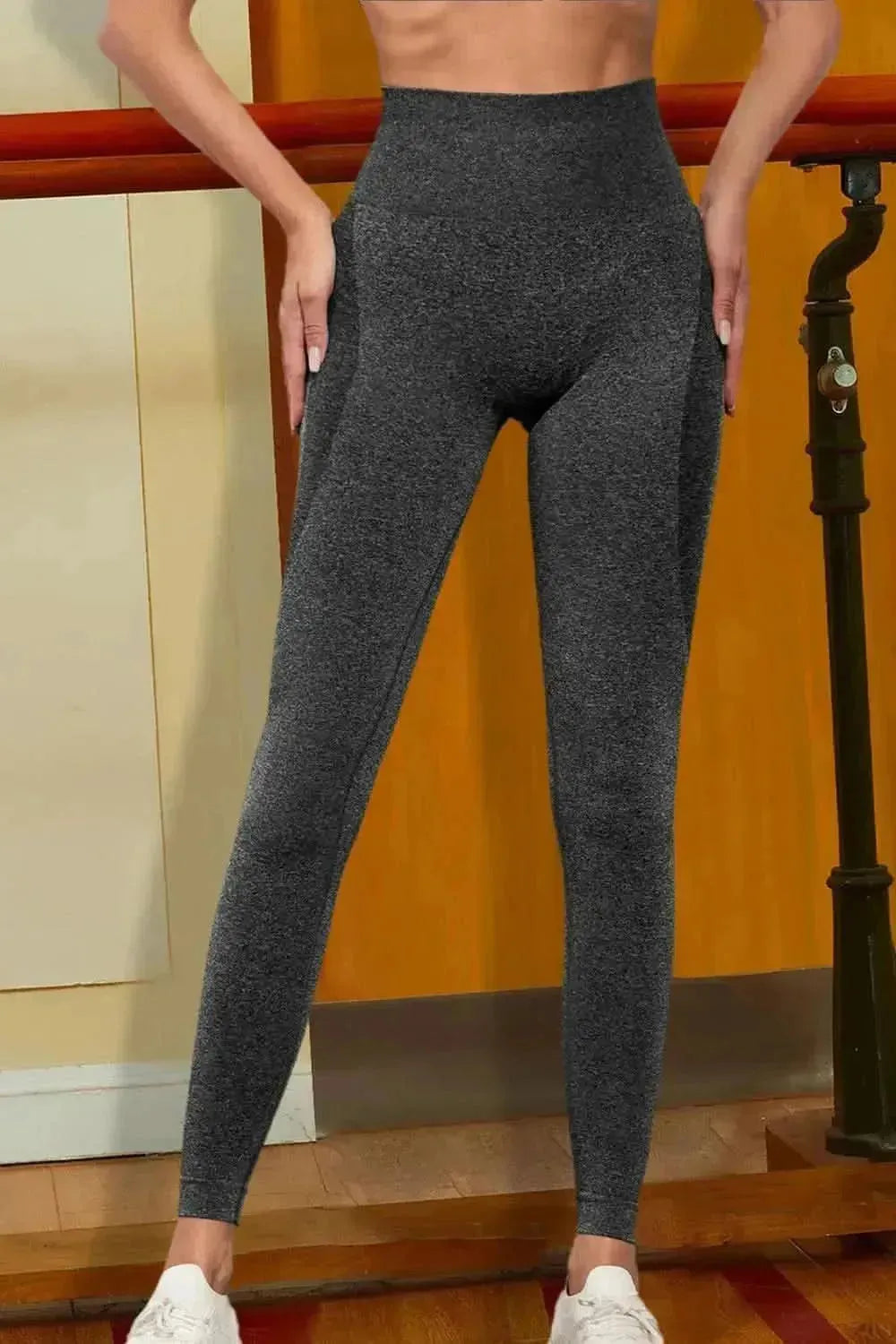Wide Waistband Sports Leggings - Bad Moms Club