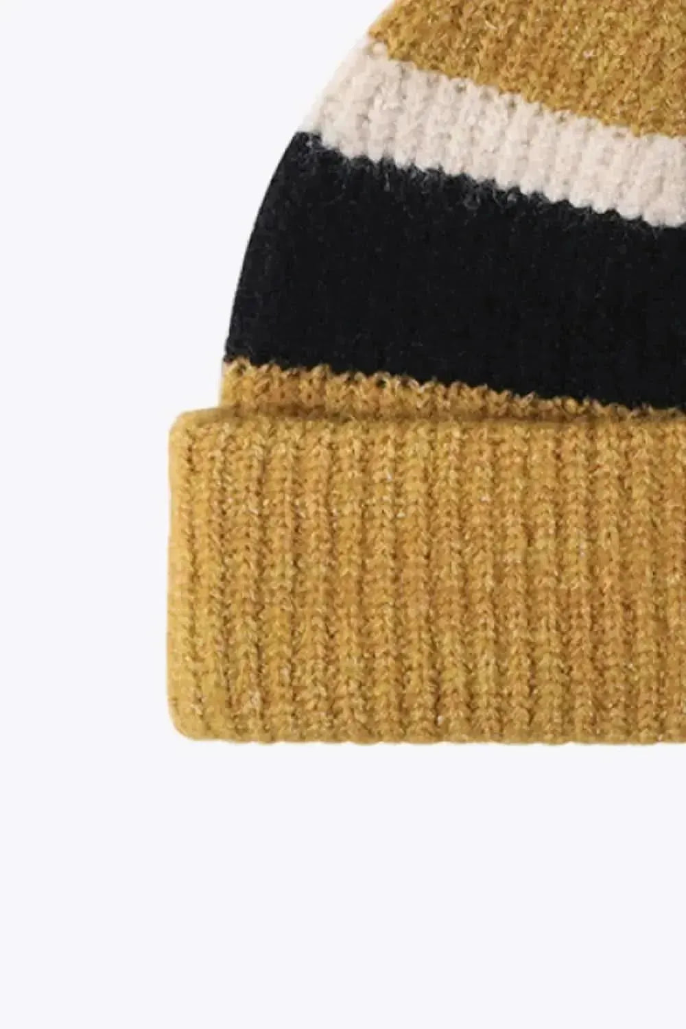 Tricolor Cuffed Knit Beanie - Bad Moms Club