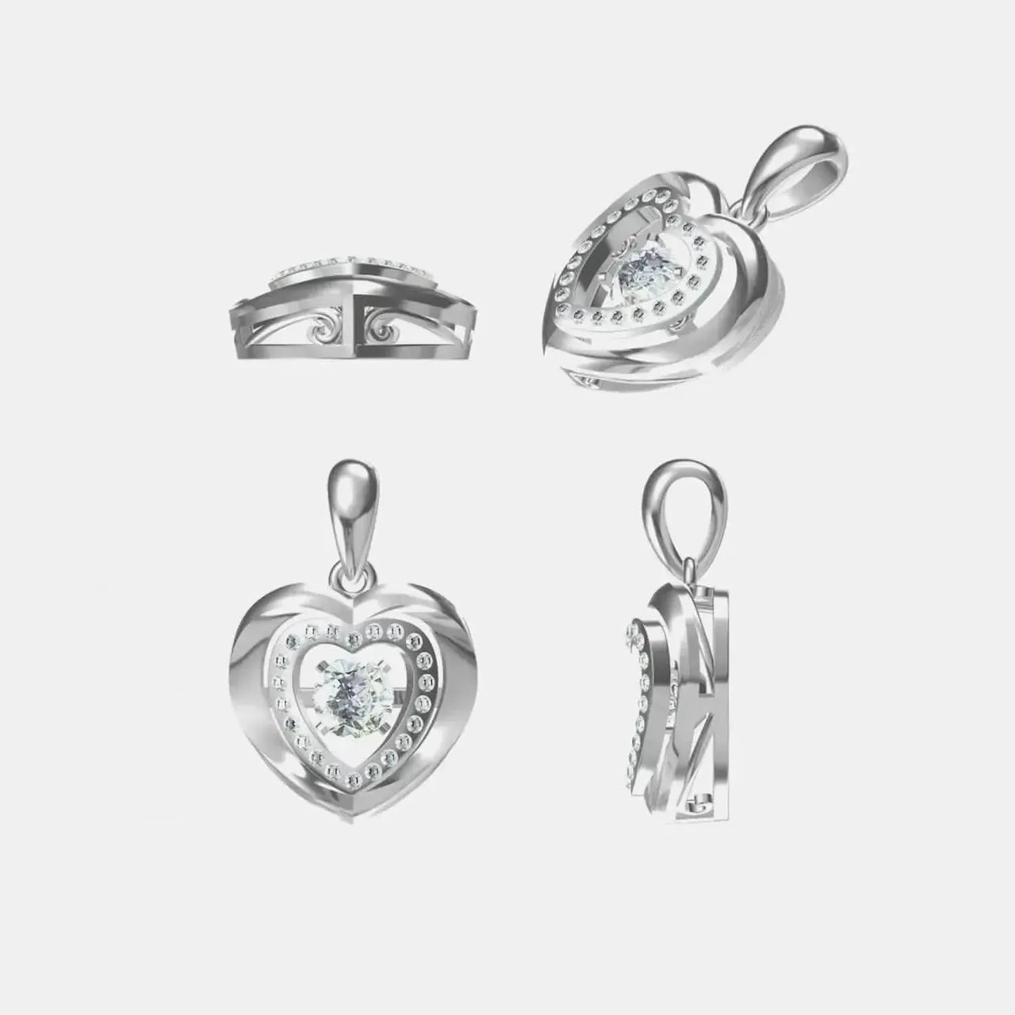 Moissanite 925 Sterling Silver Heart Necklace - Bad Moms Club
