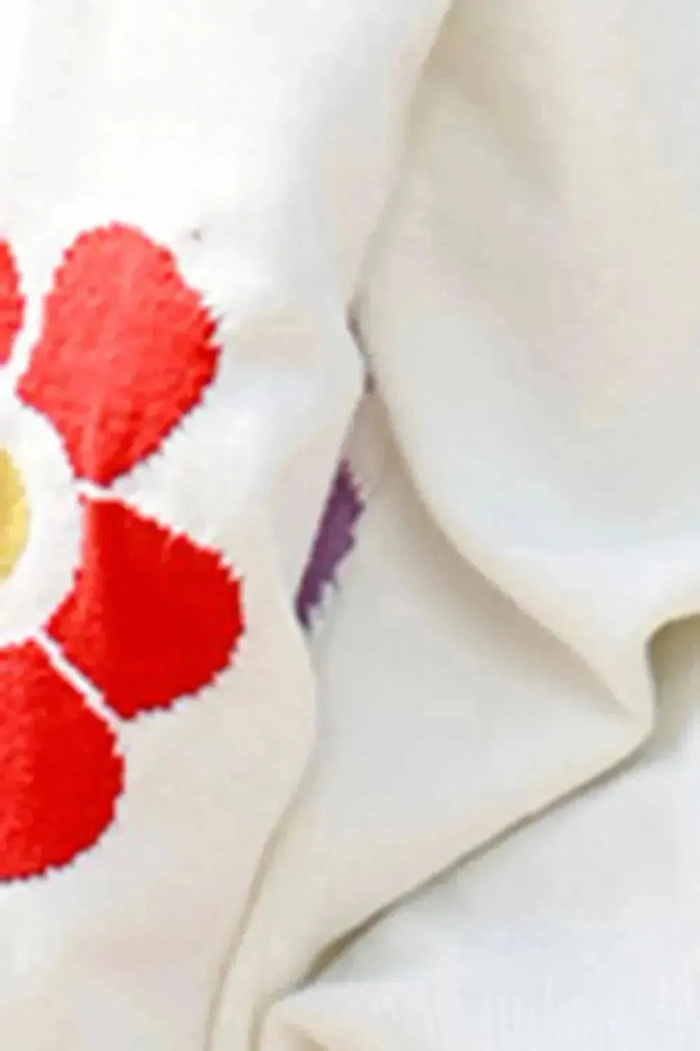 Flower Pattern Open Front Long Sleeve Cardigan - Bad Moms Club