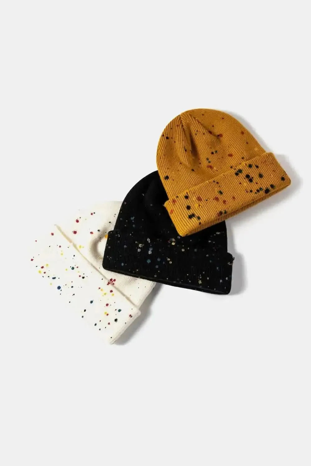 Confetti Rib-Knit Cuff Beanie - Bad Moms Club