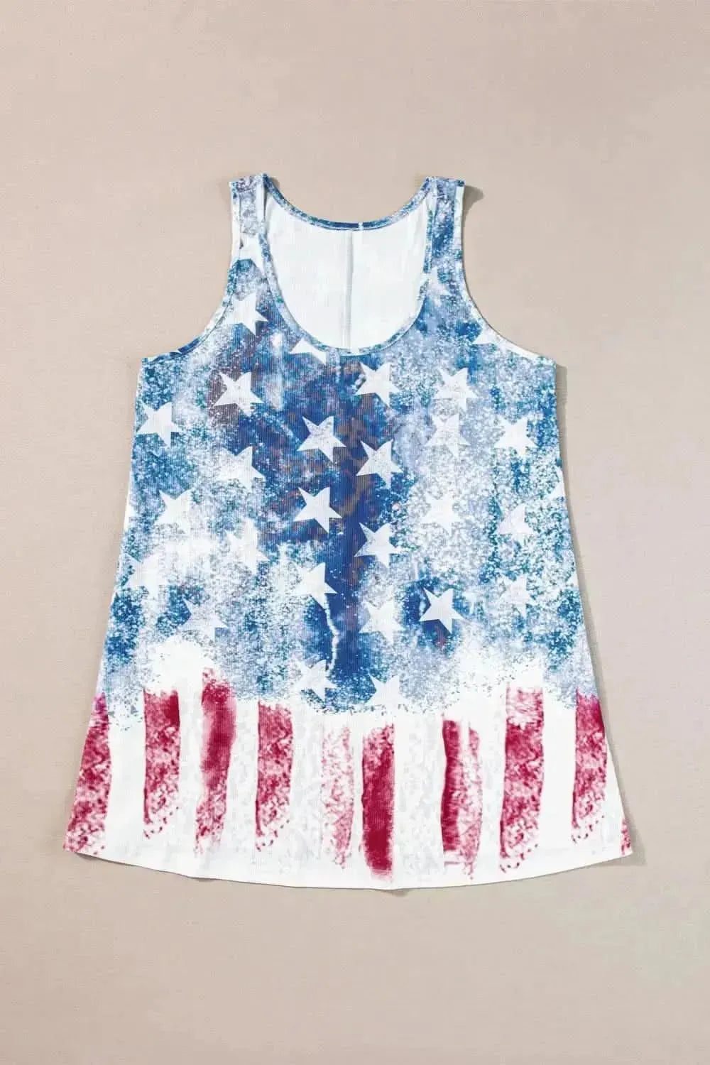 US Flag Scoop Neck Tank - Bad Moms Club