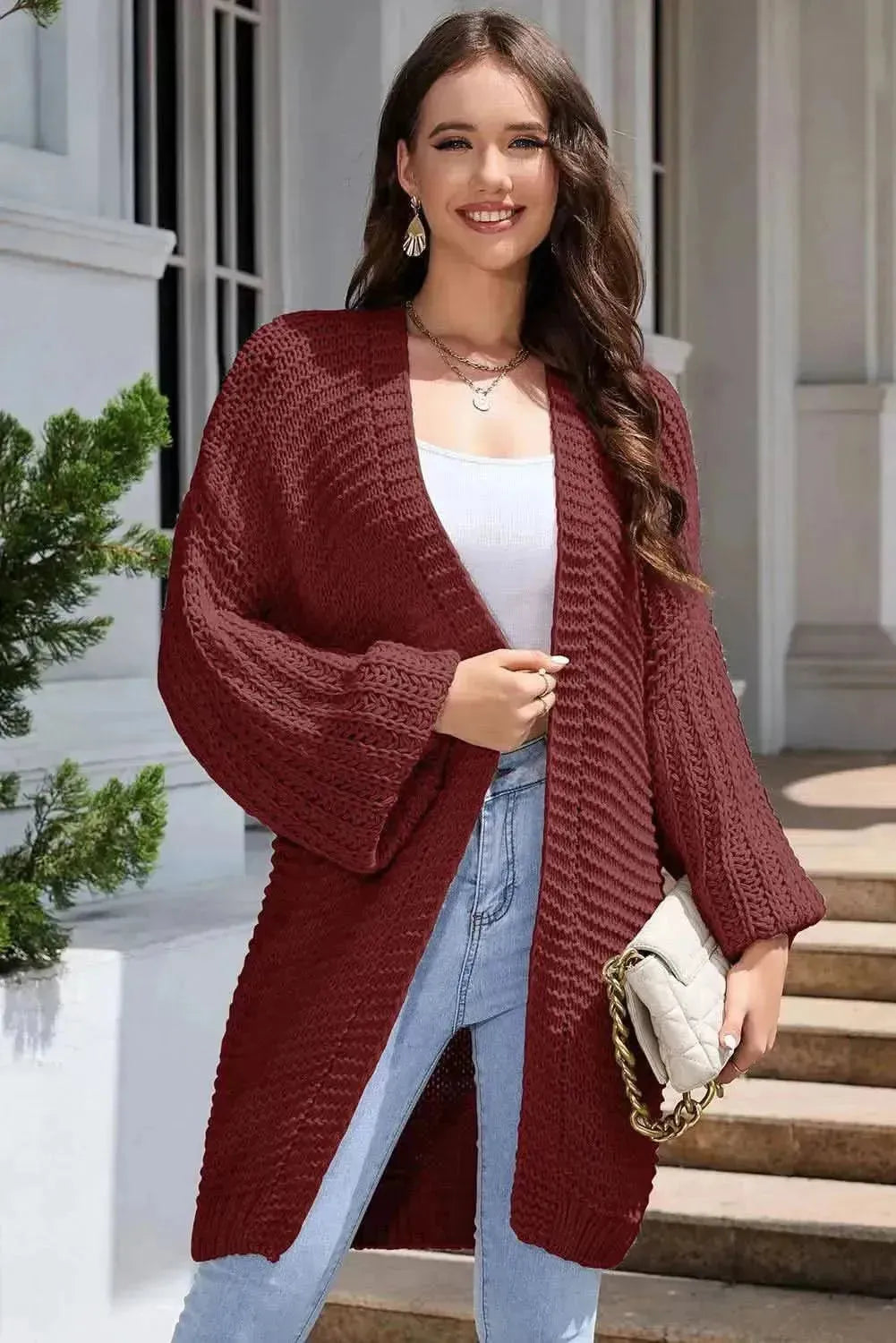 Open Front Longline Cardigan - Bad Moms Club