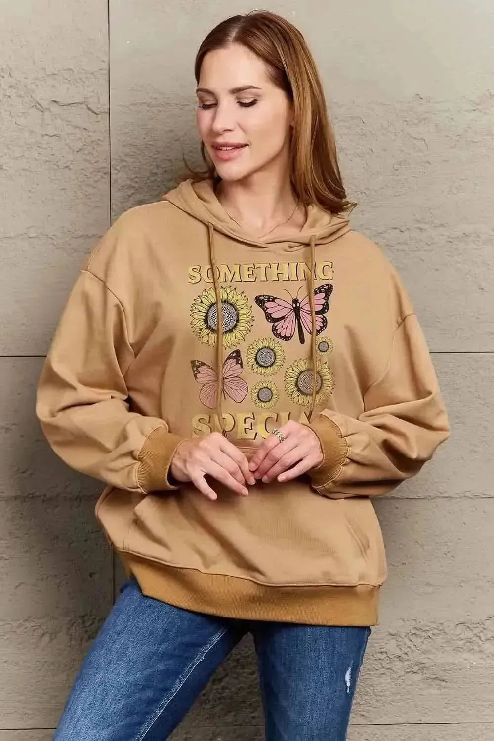 Simply Love Simply Love Full Size SOMETHING SPECIAL Graphic Hoodie - Bad Moms Club