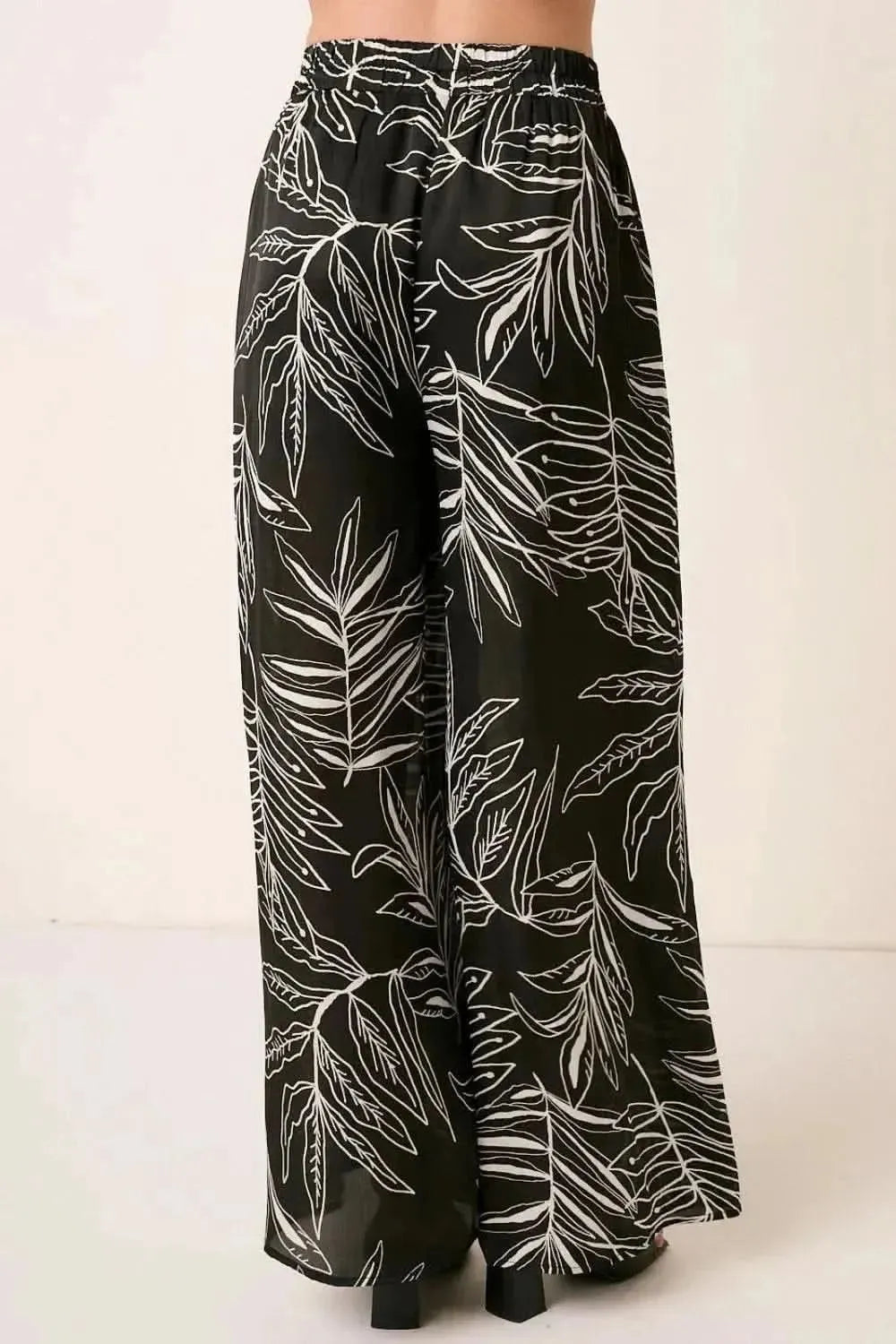Mittoshop Printed Wide Leg Pants - Bad Moms Club