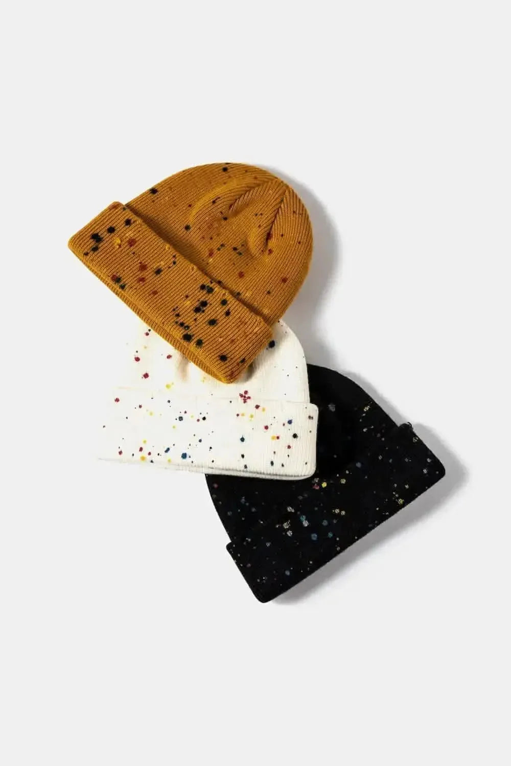 Confetti Rib-Knit Cuff Beanie - Bad Moms Club