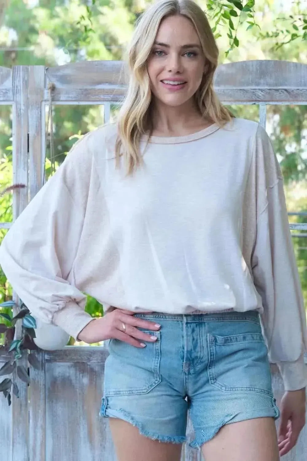 Hailey & Co Rib and Two Tone Knit Mixed Top - Bad Moms Club