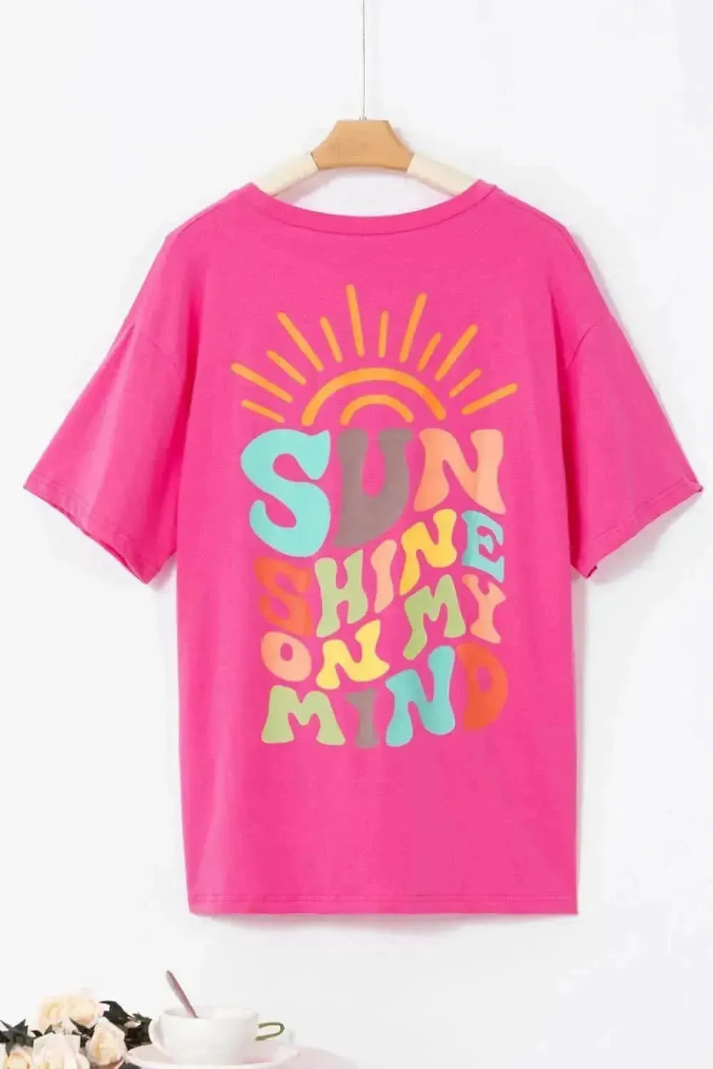 SUN SHINE ON MY MIND Round Neck T-Shirt - Bad Moms Club