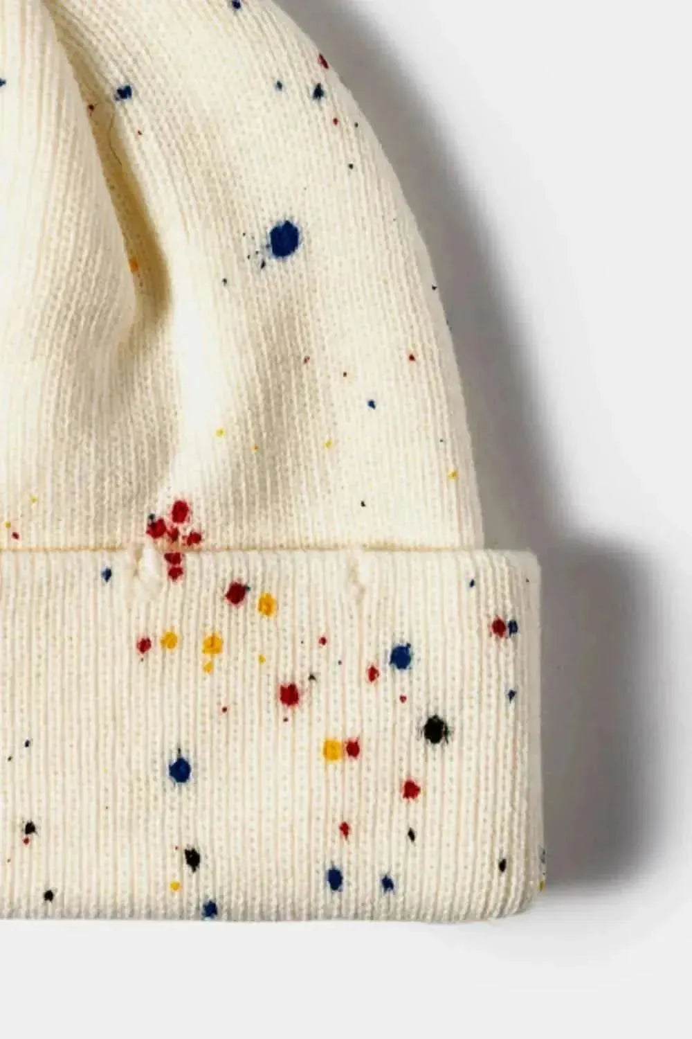 Confetti Rib-Knit Cuff Beanie - Bad Moms Club