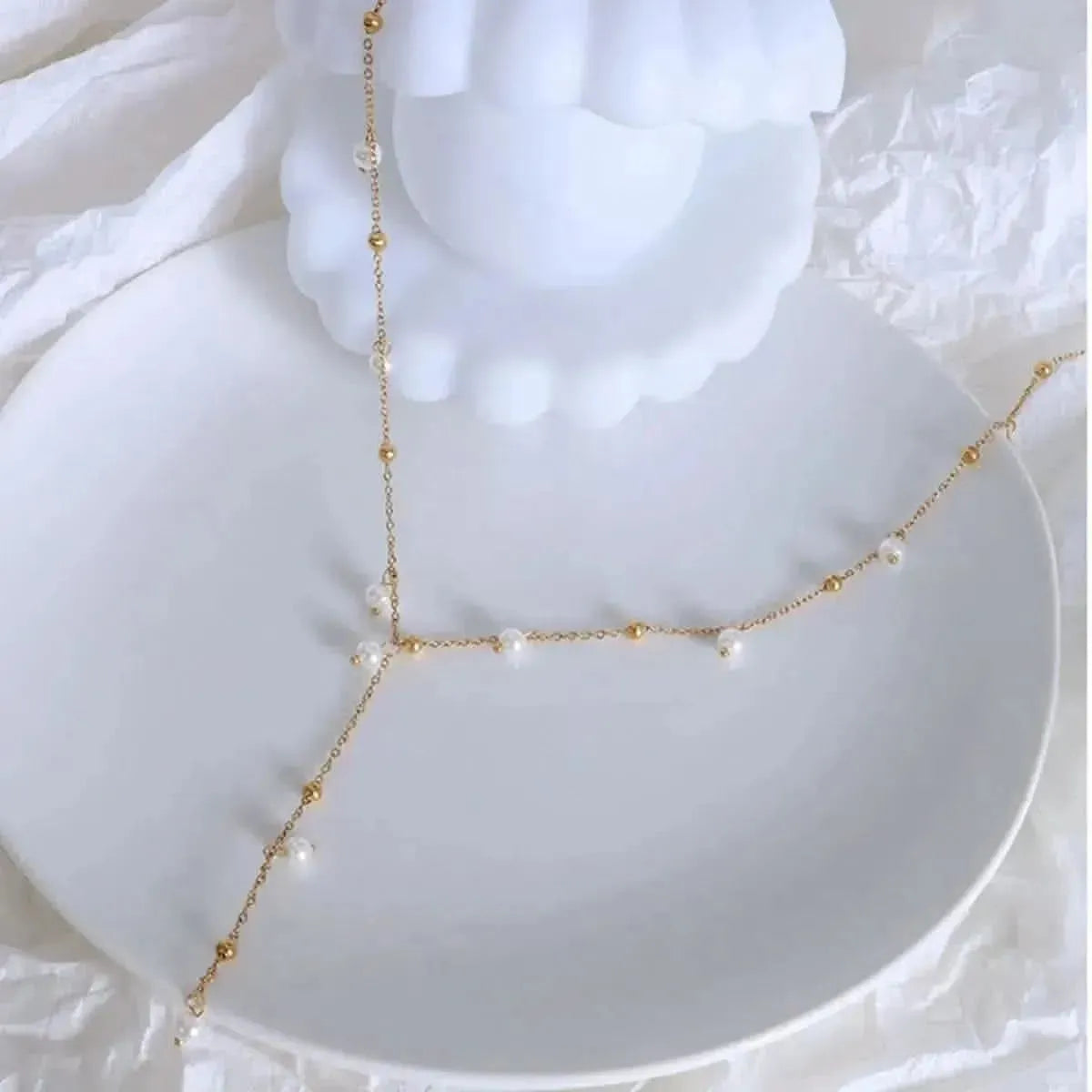 18K Gold-Plated Pearl Drop Necklace - Bad Moms Club