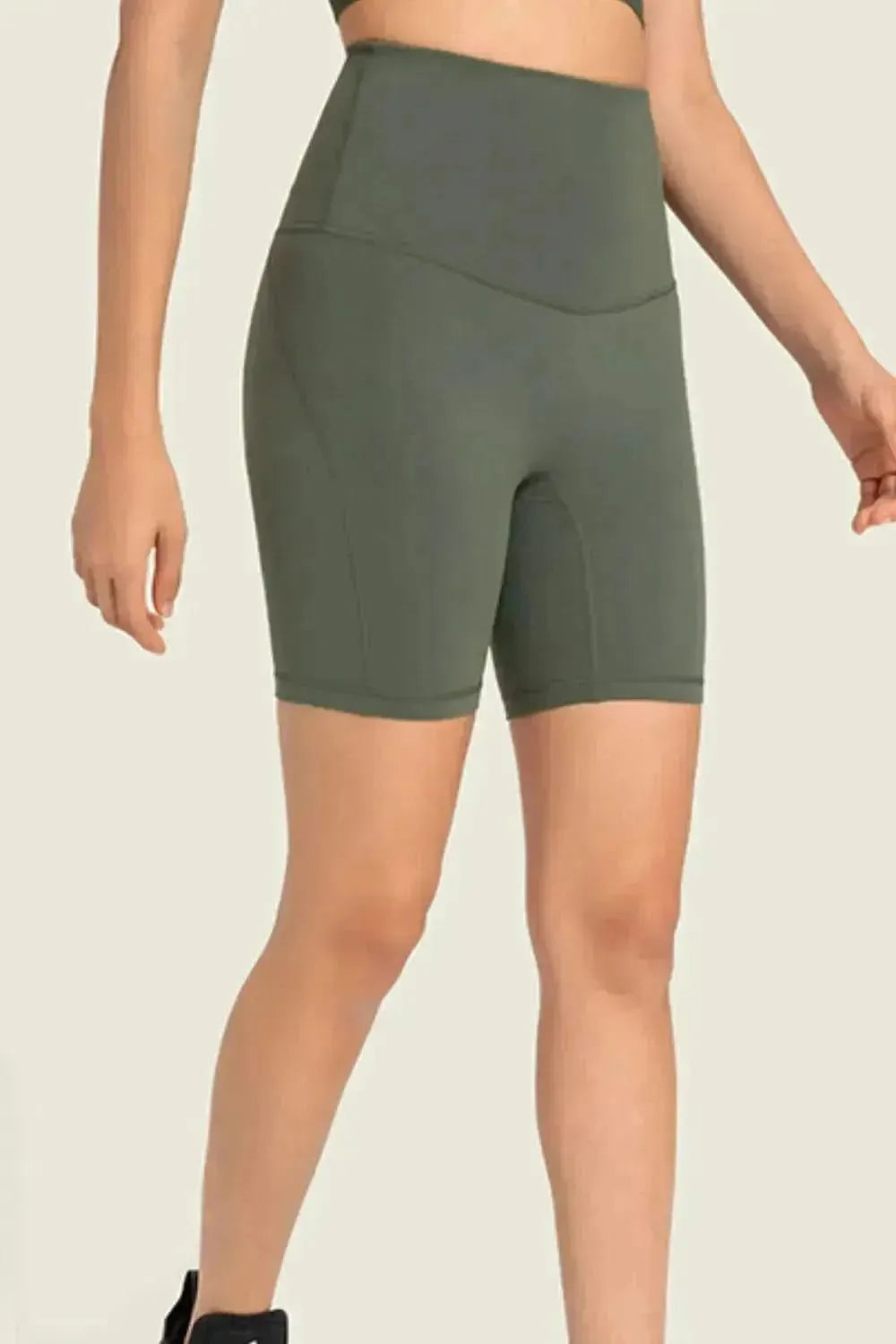 Seamless High-Rise Wide Waistband Biker Shorts - Bad Moms Club