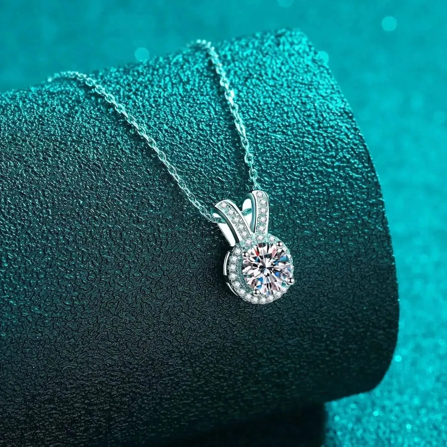 1 Carat Moissanite Rabbit Ears Shape Pendant Necklace - Bad Moms Club