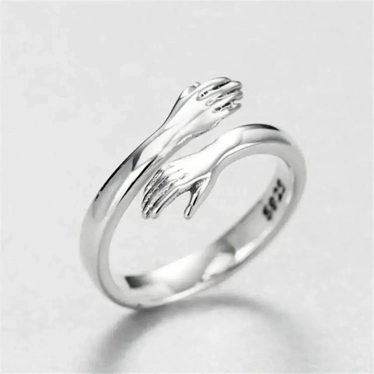 Hug Shape 925 Sterling Silver Bypass Ring - Bad Moms Club