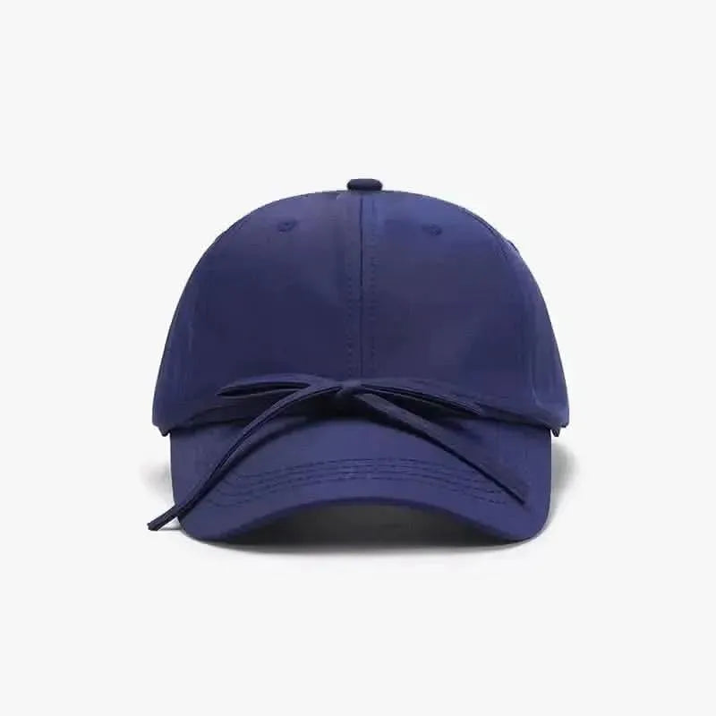 Tied Bow Cotton Baseball Cap - Bad Moms Club