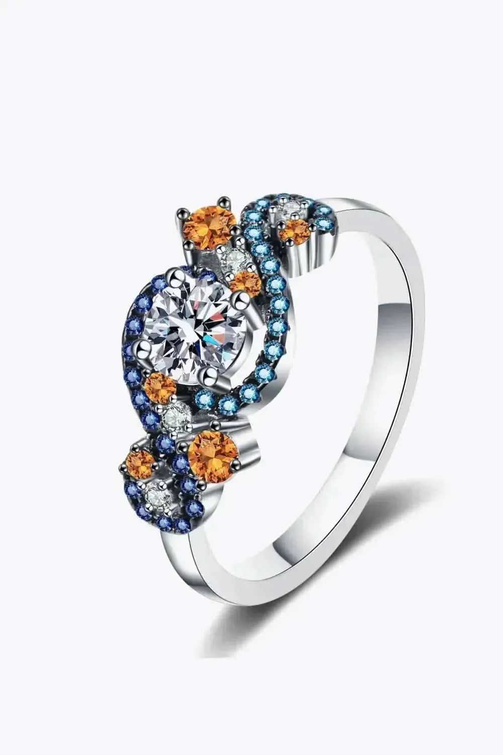 Moissanite Contrast 925 Sterling Silver Ring - Bad Moms Club