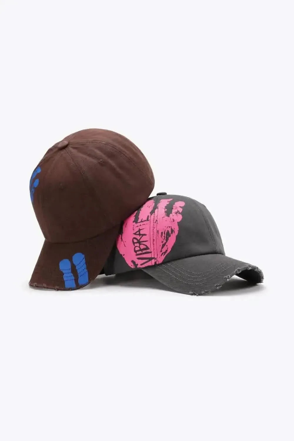 VIBRA Graphic Distressed Adjustable Baseball Cap - Bad Moms Club