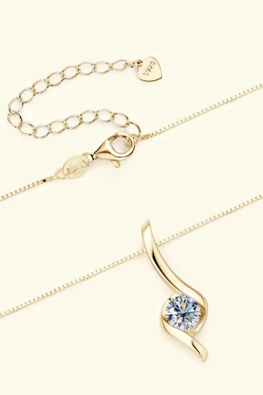 1 Carat Moissanite 925 Sterling Silver Necklace - Bad Moms Club