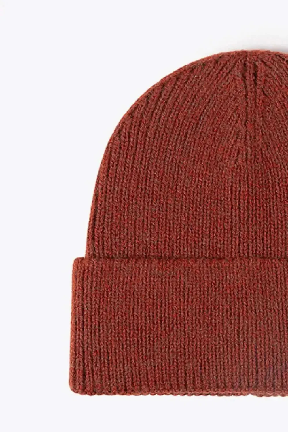 Letter N Patch Cuffed Knit Beanie - Bad Moms Club