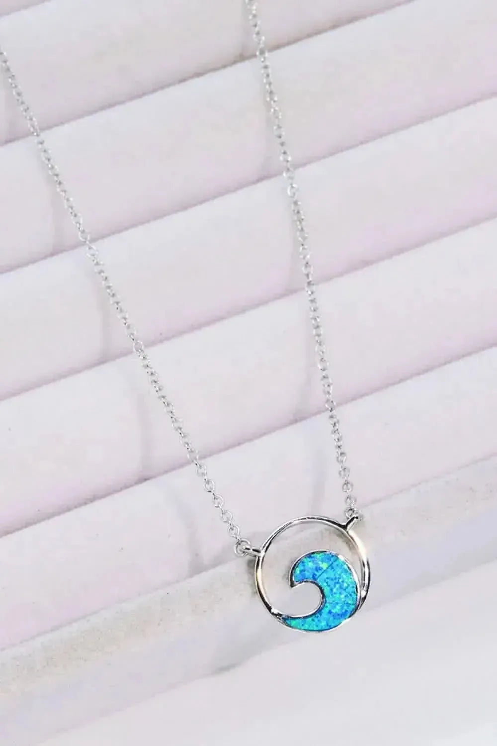 Opal Wave Pendant Necklace - Bad Moms Club