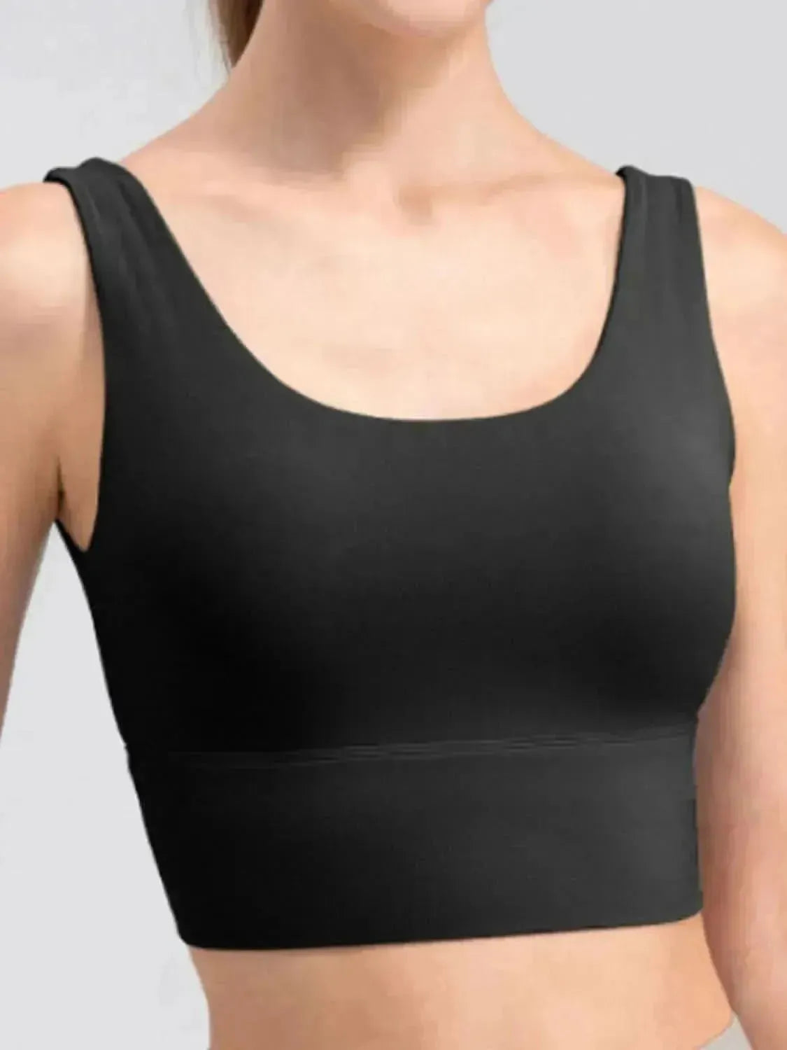 Scoop Neck Wide Strap Active Tank - Bad Moms Club