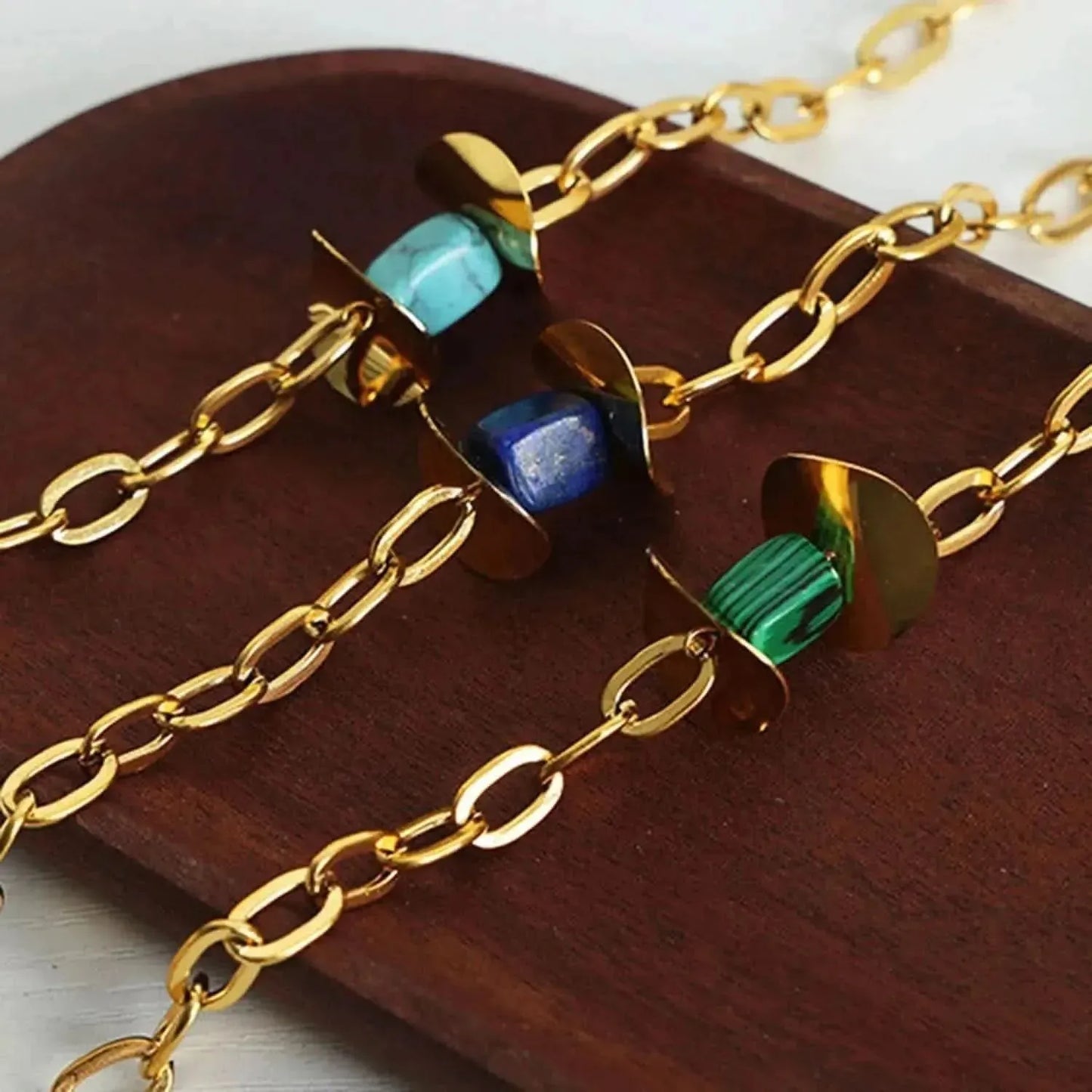 Natural Stone Pendant Titanium Steel Necklace - Bad Moms Club