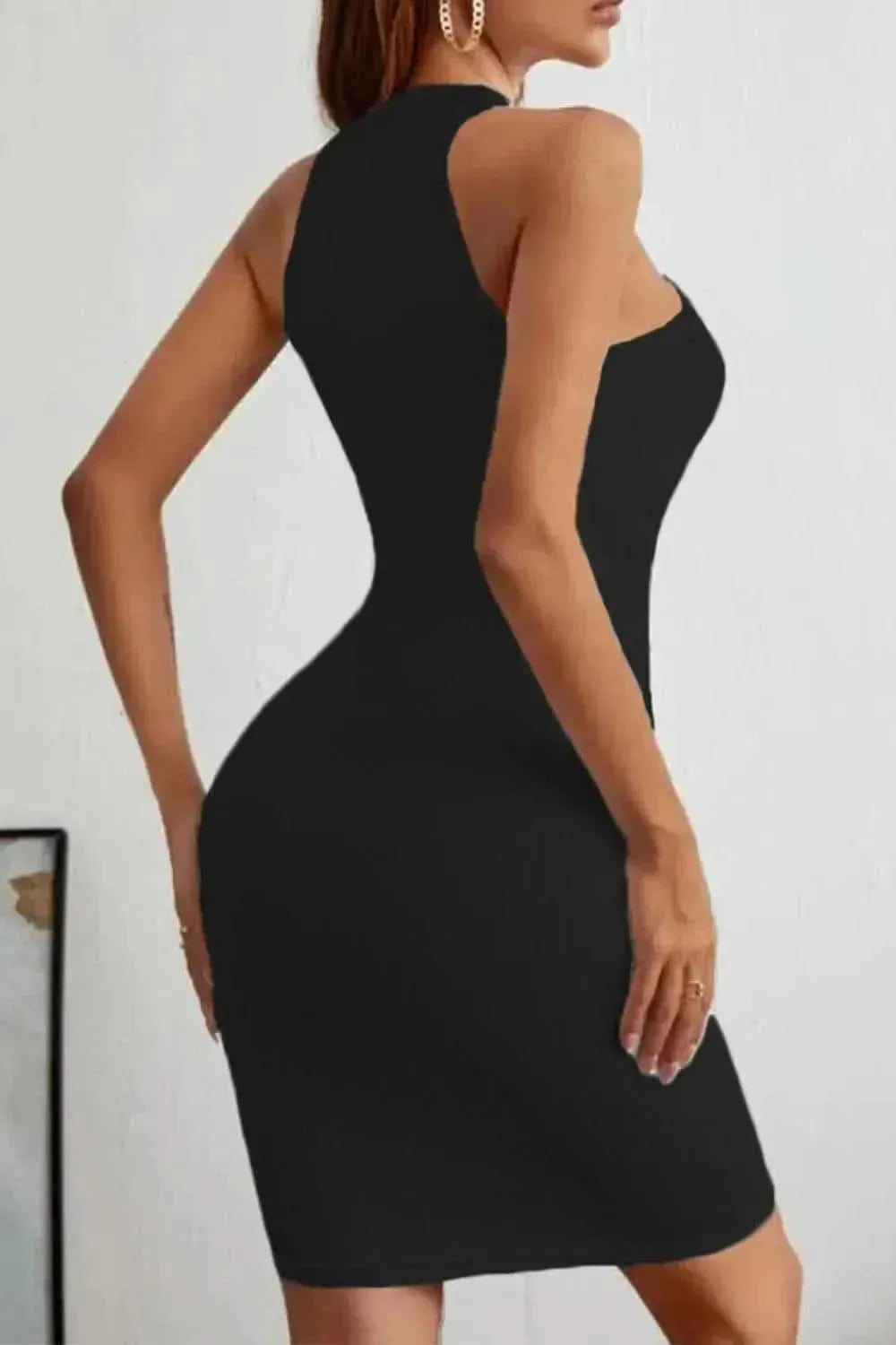 Lace-Up Sleeveless Pencil Dress - Bad Moms Club